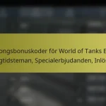 Säsongsbonuskoder för World of Tanks Blitz: Högtidsteman, Specialerbjudanden, Inlösen
